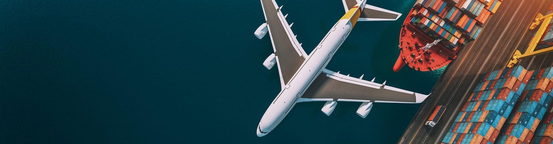 top-viwe-transportation-logistics-container-cargo-ship-cargo-plane-3d-rendering-illustration top-viwe-transportation-logistics-container-cargo-ship-cargo-plane-3d-rendering-illustration